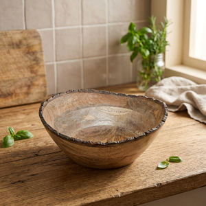 Magnifiques bols en bois, fabriqués avec amour, bol en bois naturel brun, décoration rustique pour la cuisine, bol à fruits en bois - Product Image 6
