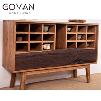 Wabi Sabi Stand tampilan lemari samping Furniture Interior Elm kualitas lemari samping
