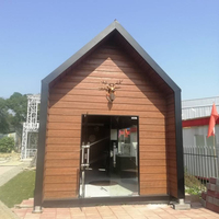 Toit triangulaire léger cadre en acier maison villa préfabriquée avec loft