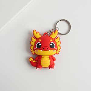Nuevo Llavero Dragón, Colgante de Moda China, Muñeco Suave de PVC, Adorno para Mochila Escolar de Pareja, Pequeño Regalo - Product Image 6