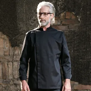 CHECKEDOUT vendita calda ristorante Chef abbigliamento e Chef uniforme donne <span class=keywords><strong>per</strong></span> Hotel e ristoranti cucina abbigliamento <span class=keywords><strong>da</strong></span> <span class=keywords><strong>lavoro</strong></span> cappotto <span class=keywords><strong>da</strong></span> Chef - Product Image 4