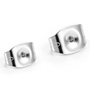 Piezas de fabricación de joyas, tuerca de oreja Diy, pendientes de acero inoxidable, postes de Metal, tachuelas de tapón de tornillo - Product Image 5