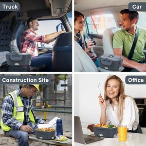 Listo para enviar 110V / 220V Calentador Lunch Tiffin Box 1.5L Fiambrera eléctrica con contenedor extraíble 304 - Product Image 2