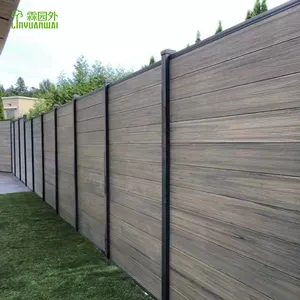 Linyuanwai Garden Used Material Outdoor Privacy WPC Fence Wood Plastic Composite Fencing