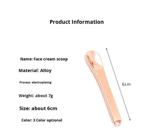 Cucchiaini Multifunzione in Lega di Zinco Placcati <span class=keywords><strong>Oro</strong></span> Rosa, Durevoli, per Crema Viso e Massaggio, Mini Cucchiai per Cura della Pelle - Product Image 6