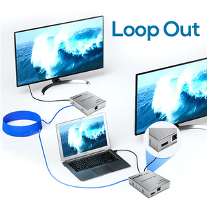 Extender HDMI atas Cat6 IP jaringan Ethernet RJ45 200m Lan IP extender multipoin HDMI pemancar penerima untuk PS5 TV laptop - Product Image 5
