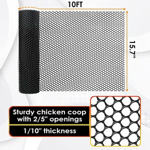 Clôture de poulet en plastique <span class=keywords><strong>noir</strong></span>, 1 m, fil de clôture Hexagonal pour le jardinage, clôture de volaille résistant aux UV - Product Image 5