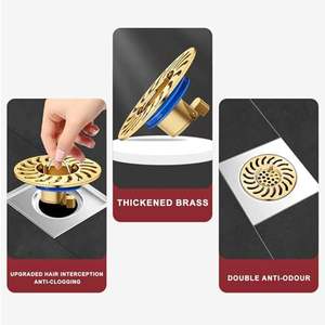 Drenaje de suelo de latón a prueba de olores con Prevención de reflujo, <span class=keywords><strong>válvula</strong></span> de drenaje de <span class=keywords><strong>ducha</strong></span> unidireccional de dispersión de olores para uso en baño y cocina - Product Image 6