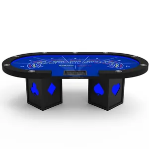 YH 102 pouces professionnel Poker Table commerce personnalisé luxe Casino Baccarat lampe de Table éclairage LED
