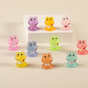 Accessoires en résine pour bijoux DIY, pendentif porte-clés, décoration de voiture, grenouille lumineuse mignonne du zodiaque serpent, vente chaude - Product Image 1