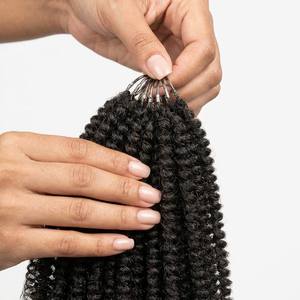 Mèches de cheveux humains vierges à double tirage, ondulation Water Wave, pour crochet, en vrac, pointes pleines - Product Image 4