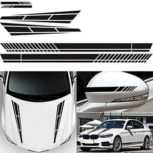 6Pcs Car Side Body Vinyl Decal Sticker <span class=keywords><strong>Racing</strong></span> Long Stripe Decals grafica autoadesivo decorazione automatica - Product Image 1