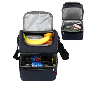 Dubbellaags Geïsoleerde Thermische Koeltas Picknick Eten Drank Lunchdoos Vrouwen Mannen Bento Vers Houden Container Accessoires Case