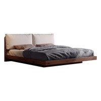 Muebles de Dormitorio, Estructura de Cama Flotante de Madera Maciza, Tamaño Queen y King, Cama Baja Estilo Japonés, Tatami, Base de Cama Flotante
