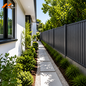 Clôture à persiennes sur mesure en aluminium, écran d'intimité pour projet de villa, conception gratuite - Product Image 1