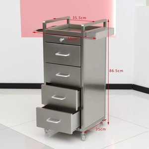 Chariot à outils en acier inoxydable pour salons de coiffure, armoire à outils pour salons de coiffure, étagère de rangement multifonctionnelle pour armoires de coiffure - Product Image 1