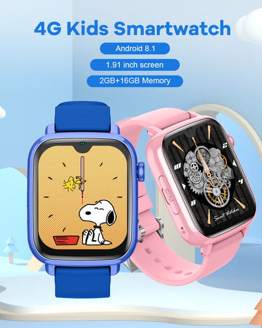 D41 Android Smartwatch Student Children's Phone Watch Primary Wifi Card 4g Sim Card Kids Smart Watch with Gps