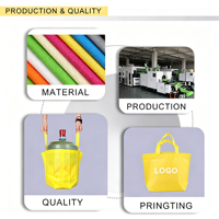 Sac de courses personnalisable en non-tissé avec poignée, grande taille, réutilisable, écologique, idéal pour les expositions et la publicité avec logo