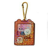 Breloques en acrylique holographiques à neige personnalisées, vente chaude, breloques en acrylique holographiques à neige, porte-clés à secouer