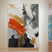 Décoration intérieure moderne peinte à la main toile texturée paysage abstrait peinture à l'huile taille personnalisée art mural élégant
