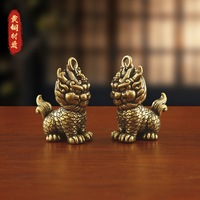 1 pièce Nouveau Pendentif Licorne Qilin Créatif en Laiton, Créature Divine, Accessoires pour Sac Homme, Accessoires pour Clés de Voiture, Ornements Métalliques, Figurine