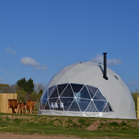 Tente dôme géodésique pour événements, utilisation toutes saisons, design coloré, glamping, hôtel en plein air, pour 6 à 8 personnes, maison igloo pour événements