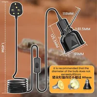 Mini abat-jour de luxe moderne pour lampe chauffante pour reptiles, support anti-brûlure pour lampe UVB UVA, abat-jour condensant pour lézards et geckos
