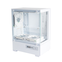 Pcooling Precio de fábrica Caja de PC personalizada Gabinete de computadora Pc Cubo Caja de computadora Caja de PC para juegos Torre media con fuente de alimentación