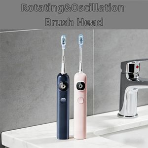 <span class=keywords><strong>Cepillo</strong></span> de Dientes Eléctrico Sónico Oscilante y Giratorio para Adultos - Cabezal de <span class=keywords><strong>Cepillo</strong></span> Recubierto de TPE Suave - Tecnología de Flocado Sin Cobre - Pantalla LED Grande - Product Image 2