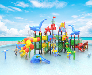 Trung Quốc Nhà sản xuất sân chơi ngoài trời thành phần cơ quan thương nhân lớn trượt nước hấp dẫn nhựa trượt nước cho hồ bơi - Product Image 5