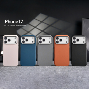 Funda de Cuero Lisa V-L06 para iPhone 17 16 15 Pro Max Air, Carcasa Magnética para Móvil, Venta al Por Mayor, Fundas para Teléfono - Product Image 5