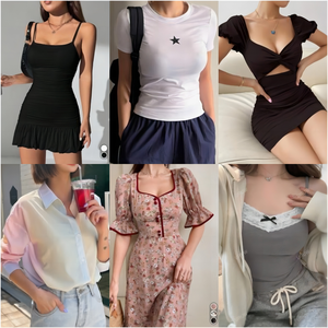 จำหน่ายเสื้อผ้าราคาถูก ขายส่งยกกระสอบ เสื้อผ้าลำลองสำหรับผู้หญิง - Product Image 2