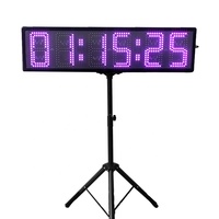Jhering 6 inci 6 Digit besar olahraga luar ruangan Timer tampilan LED stopwatch maraton jam balap