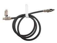 Câble de charge rapide 3A rotatif 4-en-1 avec coudière tressée en nylon pour iPhone, Android et ordinateur