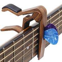 Capo Gitar Custom Matte Finish dengan Slot Penyimpan Pick untuk Gitar Akustik, Elektrik, dan Klasik