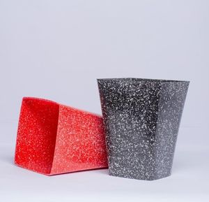 Jardinière décorative en plastique grande taille, forme carrée, texture pierre brillante, pot de fleurs pour aménagement paysager, couleur personnalisée, directement de l'usine - Product Image 1