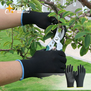 XINGYU Lightweight Anti-Static Polyester Work <strong>Gloves</strong> Extreme <strong>Grip</strong> Safety Mechanic Touch Screen Friendly PU Coated <strong>Gloves</strong> - Product Image 6