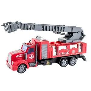 プルバック消防車おもちゃ子供用プルバック建設車おもちゃ都市救助車