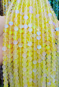 Exquisite Matte Mermaid Mystic <strong>Aura</strong> Quartz Round Crystal Glass <strong>Beads</strong> and Frosted Moonstone <strong>Beads</strong> Collection for Bracelets - Product Image 4