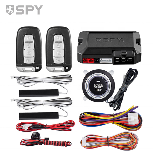 SPY Car Security System Keyless Entry Smart Key Remote Engine Start/stop M500 12V Universal Car Alarm System