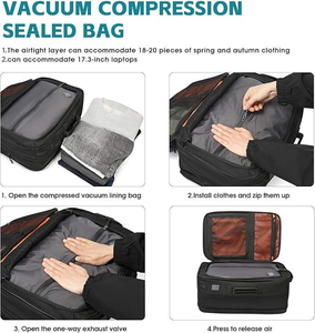 New Men's Large Capacity <b>Vacuum</b> Compression <b>Seal</b> Backpack Water-Repellent Oxford Cloth Travel <b>Bag</b> Polyester air Backpack - Product Image 3