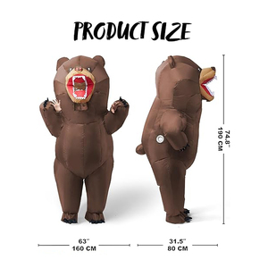 Disfraz de Oso Inflable Personalizado, Piel Simulada, Inflado con Aire, Divertido Disfraz Inflable para Niños - Product Image 4