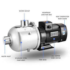 Household Full-Automatic Stainless Steel Silent Booster <b>Pump</b> Intelligent Multi-Stage Centrifugal Large Flow Stainless Steel <b>Pump</b> - Product Image 1