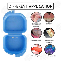 Boîte dentaire en plastique personnalisée, étui pour protège-dents, vente en gros pour prothèses dentaires