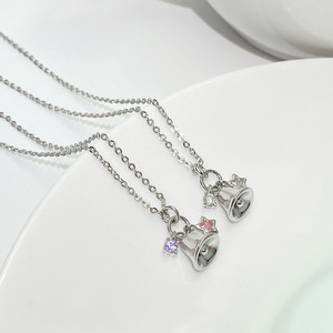 Foxi Bijoux En Gros Personnalisé Petite Étoile Accessoires Femmes Mignon Petite Cloche Pendentif Collier pour Dame - Product Image 4