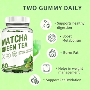 Gomitas de Extracto de Té Verde Matcha Veganas de Marca Privada OEM, Suplementos Dietéticos para Adelgazar, Gomitas Orgánicas de Té Verde para Quemar Grasa - Product Image 2