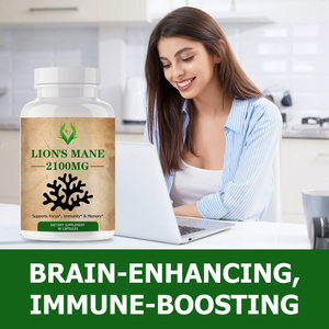 OEM ODM Lions Mane Capsules Supports Focus Immunity & Memory Brain Enhangcing Immune Boosting - Product Image 4
