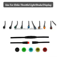 Câble d'extension de signal étanche Bafang pour vélo électrique, 2/3/4/5/6 broches, certifié CE, 80 cm, plastique et acier