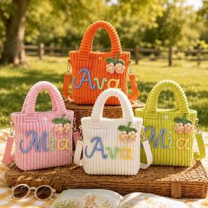 Personalized Toddler Purse Custom Name Corduroy Crossbody <b>Bag</b> for <b>Little</b> Girls Lightweight Kids Purse Birthday Halloween Gift - Product Image 4