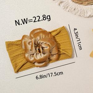 Handgemaakte roosbloem design haaraccessoires elastische zachte nylon hoofdband bruiloft hoofdband baby haar hoofdband - Product Image 2